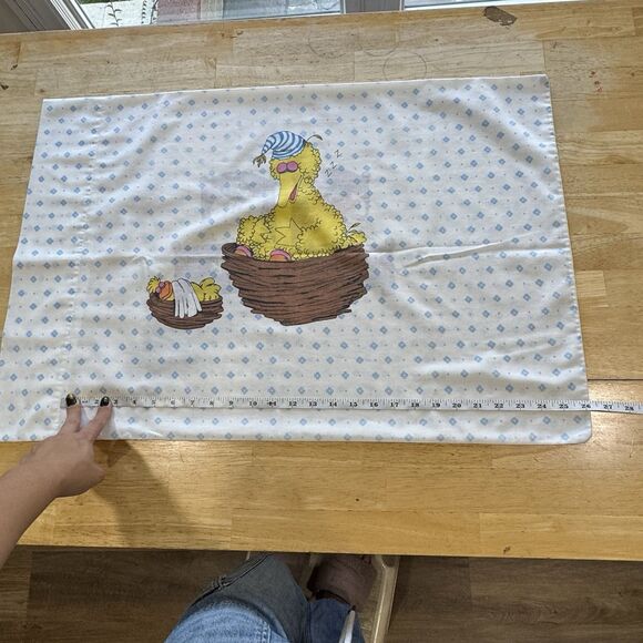 Sesame Street Big Bird Bert & Ernie 2-Sided Pillowcases Standard X2 Vintage 70’s - Picture 10 of 11